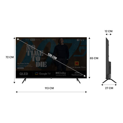 KODAK 126 cm 50 inches Matrix Series 4K Ultra HD Smart QLED Google TV 50MT5011 Black