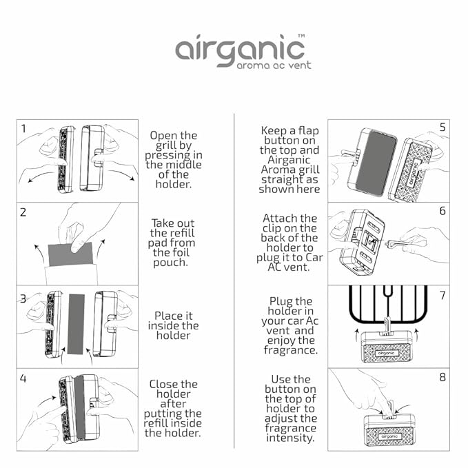 Airganic Aroma Car AC Vent Combo kit - Icy Blast  Earthy Bloom