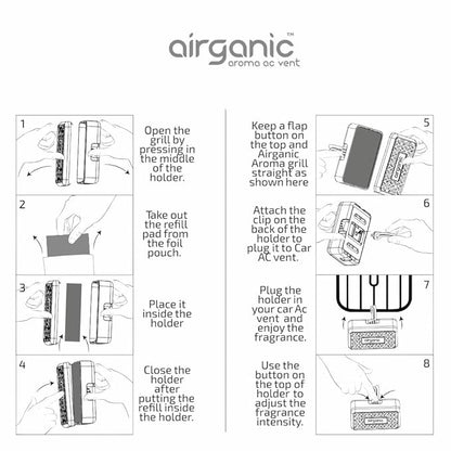 Airganic Aroma Car AC Vent Combo kit - Icy Blast  Earthy Bloom