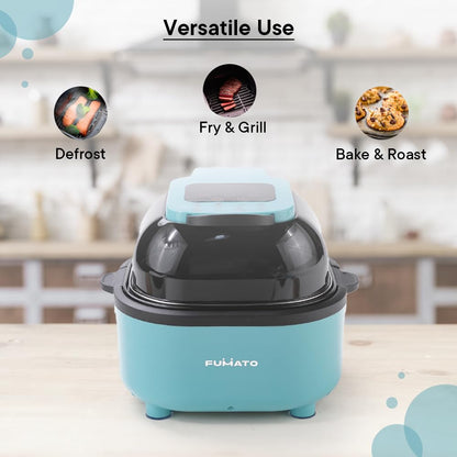 The Better Home Fumatos Kitchen Combo: Easy Peek Air Fryer, Air Tight Food Container, 1040ml, Food Grade Material, Blue.