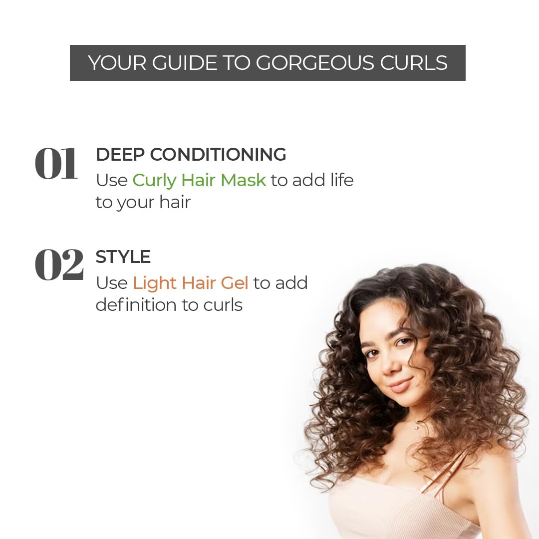Hair Mask and Hair Gel Light Combo  Dry Frizzy and Wavy hair products  Curly hair Products  Hair care for curly hair  Shea Butter  Coconut  Created by Savio John Pereira pack of 2