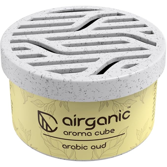 Airganic Aroma Car Freshener Combo Pack  Gel Can Dusk Cloud  Aroma Cube Arabic Oud air fragrance