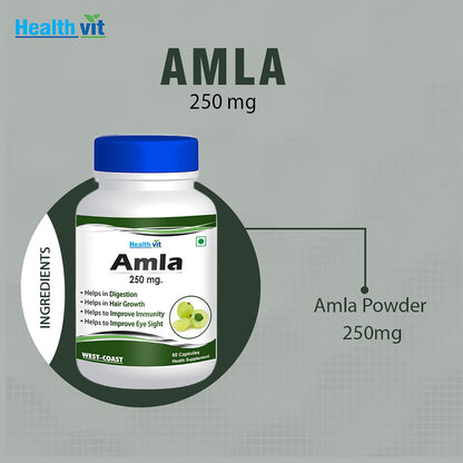 HealthVit Amda Amla Powder 250mg- 60 Capsules