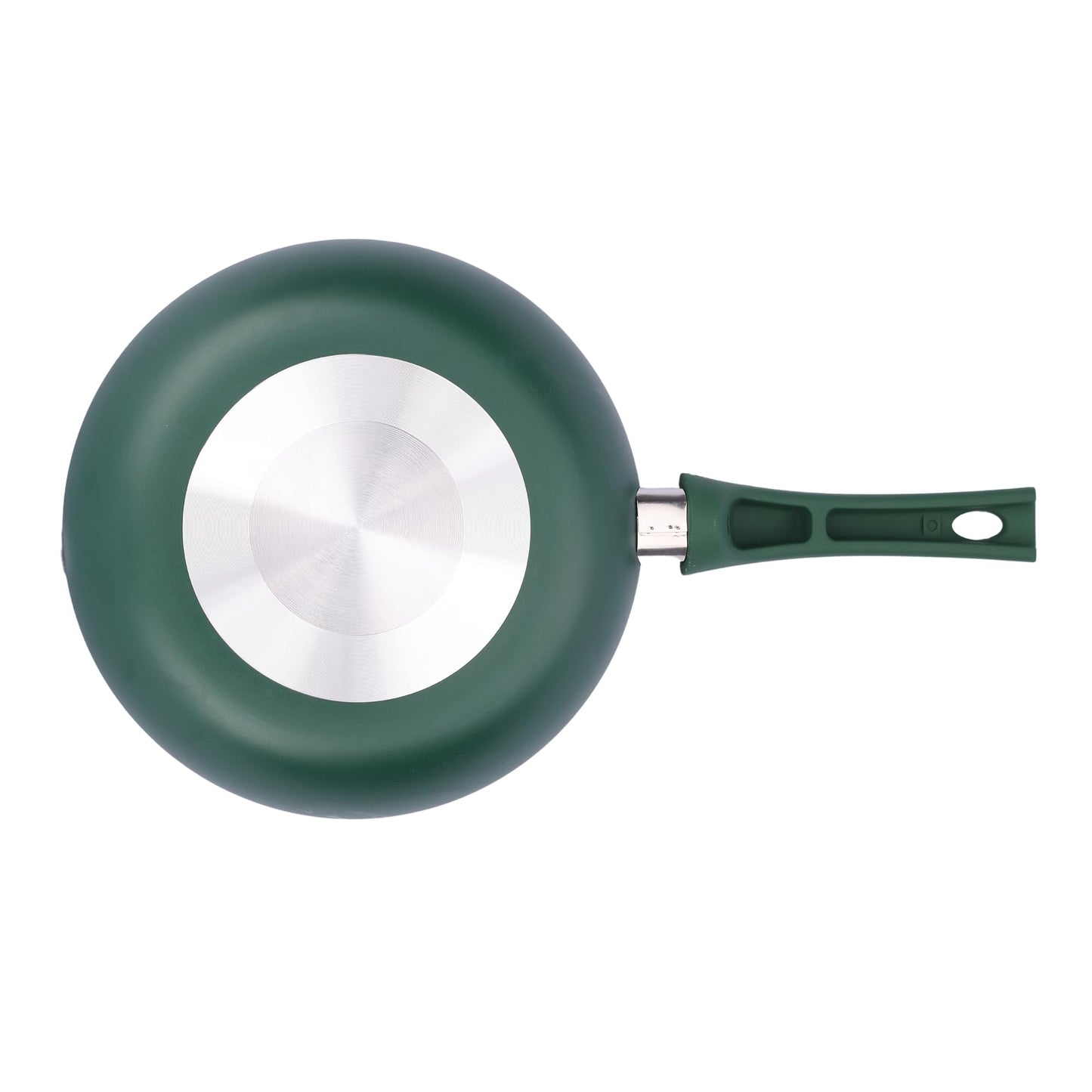 USHA SHRIRAM 18cm Emerald Non Stick Fry Pan, Minimal Oil Cooking, Nonstick Egg Fish Fry Pan, Green.