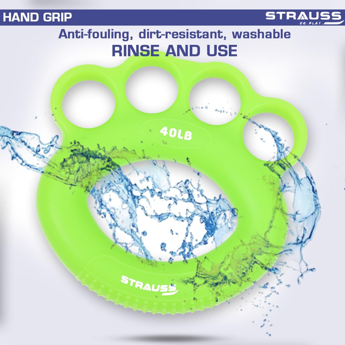 Strauss Adjustable Finger and Hand Exerciser  FingerPalm Gripper  Hand Strengthener for Carpal Tunnel Relief and Grip Strength for Men  Women Green