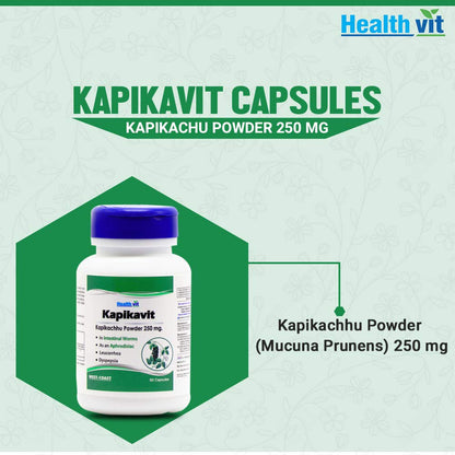 Healthvit Kapikavit Kapikachhu Powder 60 Capsules - 250 mg