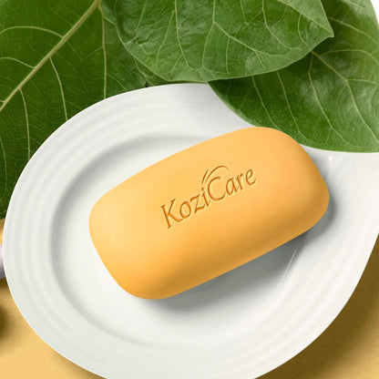 Kozicare Papaya Soap, Dark Spot Remover, Glowing Skin, Kojic Acid, Olive Oil, Papaya Extract, Moisturizing, 75gm Pack of 3