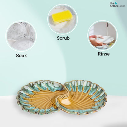 The Better Home Terra Series Ceramic Serving Tray Set for Dry Fruits, Snacks, Appetizers, Desserts, Pasta, Salads.