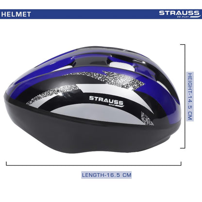 Strauss ArmorX Cycling Helmet: Lightweight, Good Ventilation, Multi-Sport, EPS Foam, Ideal for Adults 15+, Blue.