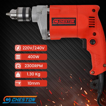 Cheston 10mm Powerful Drill Machine for Wall Metal Wood Drilling