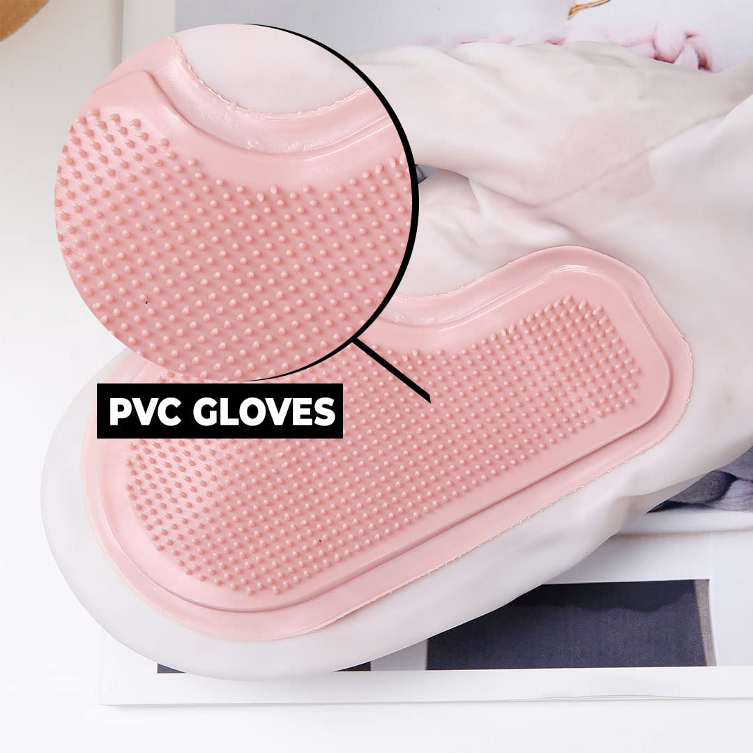 Silicon Gloves: Kitchen, Pet Grooming, Gardening. Reusable, Heat Resistant, Non-Slip, Durable. Model MS-2010, Pink.