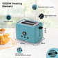 The Better Home FUMATO House Warming Anniversary Wedding Gifts for Couples- 2 Slice Pop-up Toaster with Bun Rack  Sandwich Maker  2 in 1 Egg Boiler  Poacher  1 Yr Warranty Misty Blue
