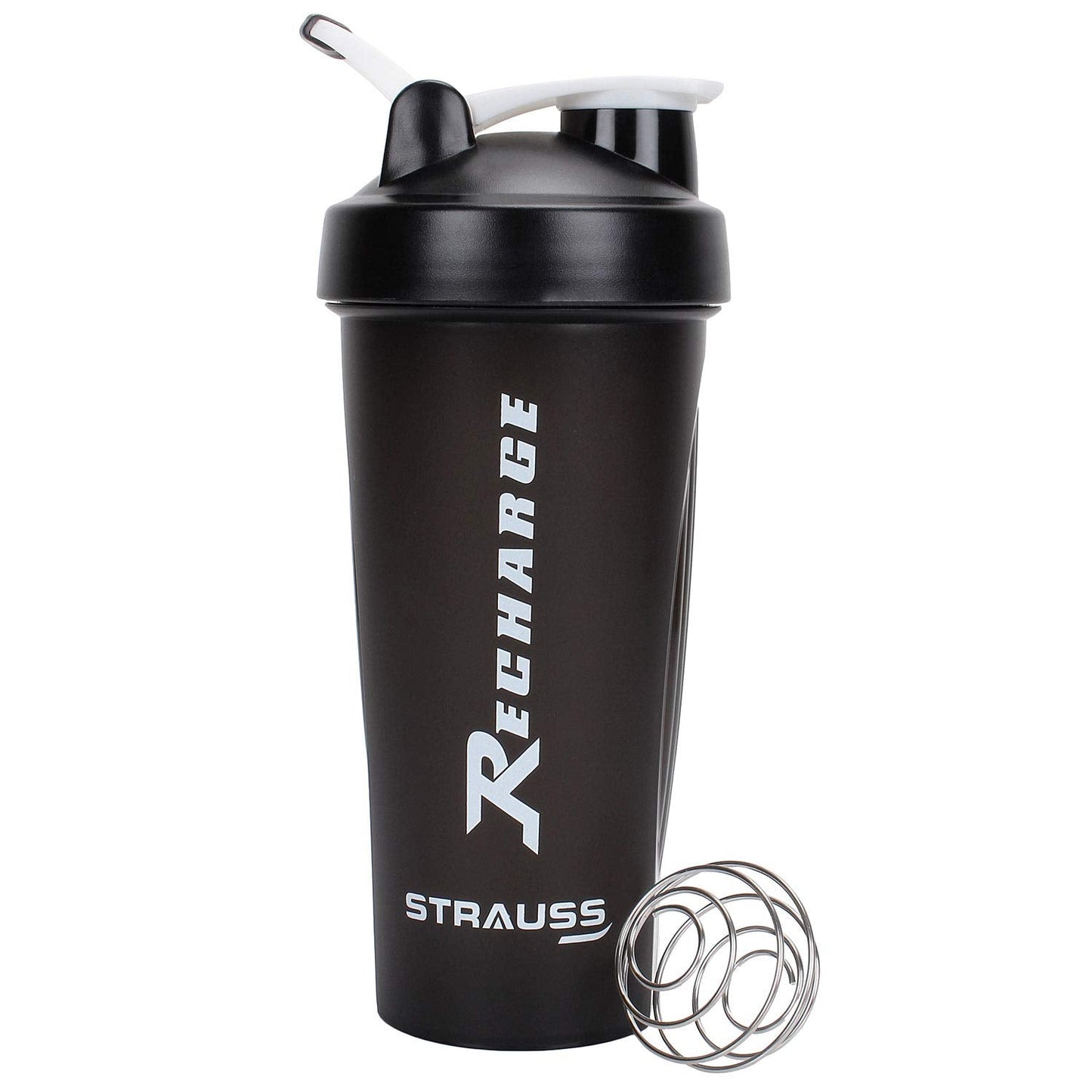 Strauss Recharge Shaker Bottle 600 ml Black