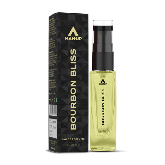 Man-Up Bourbon Bliss Perfume for Men, 8ml - Premium, Long-Lasting, Fresh, Energizing Fragrance for Special Occasions.