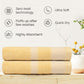 BePlush Zero Twist Bamboo Towels for Bath  Ultra Soft Highly Absorbent Quick Dry Anti Bacterial Bamboo Bath Towel for Men  Women  450 GSM 29 x 59 Inches 1 Yellow