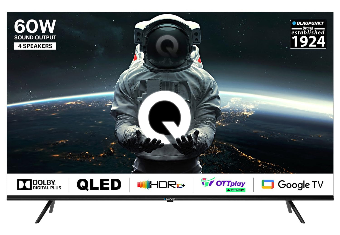 Blaupunkt 126 cm 50 inches Quantum Dot Series 4K Ultra HD QLED Google TV 50QD7010 Black