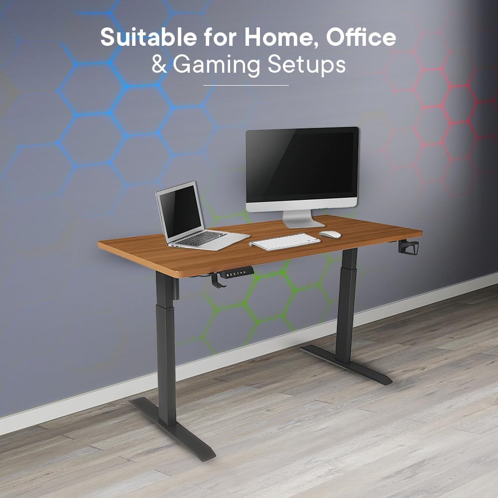 The Better Home Electric Standing Desk: Adjustable Height, Ergonomic Design, Smart Controls, Sturdy, Cable Management.