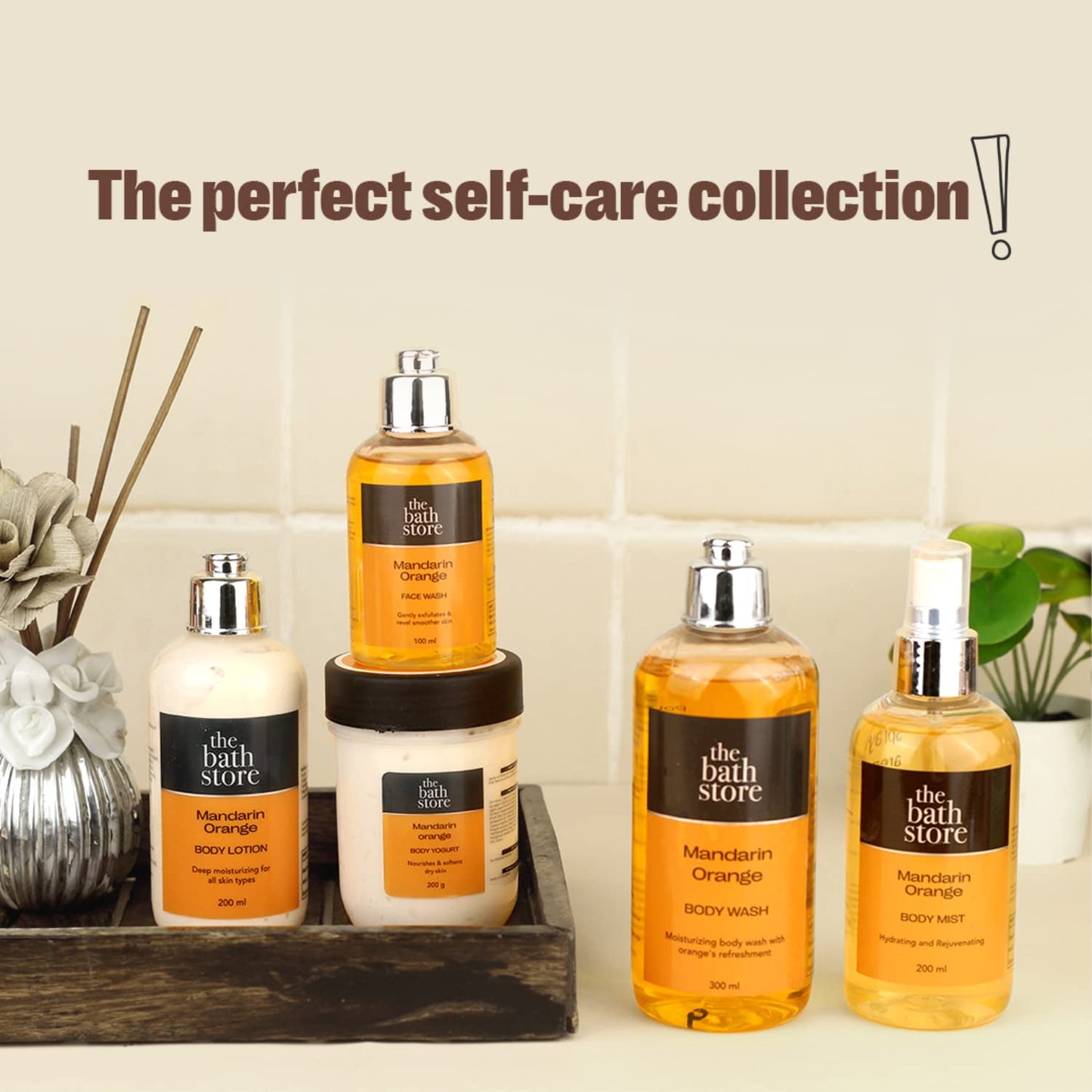 The Bath Store Mandarin Orange Body Mist - Refreshing Fragrance Women and Men  Long-Lasting Scent - 200ml Pack of 2
