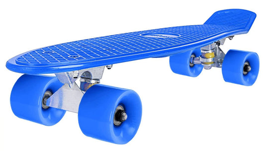 STRAUSS Cruiser PW Skateboard, Anti-Skid, ABEC-7 Bearings, 22x6 Inch, Blue, Ideal for All Skill Levels.