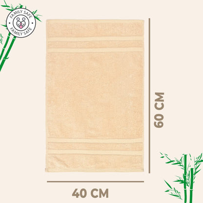The Better Home 600GSM Bamboo Hand Towel, Anti-Odour, Anti-Bacterial, Ultra Absorbent, Quick Drying, for Men & Women, Pack of 1, Beige.