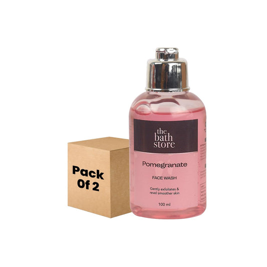 The Bath Store Pomegranate Face Wash - Gentle Exfoliation  Deep Cleansing - 100ml Pack of 2