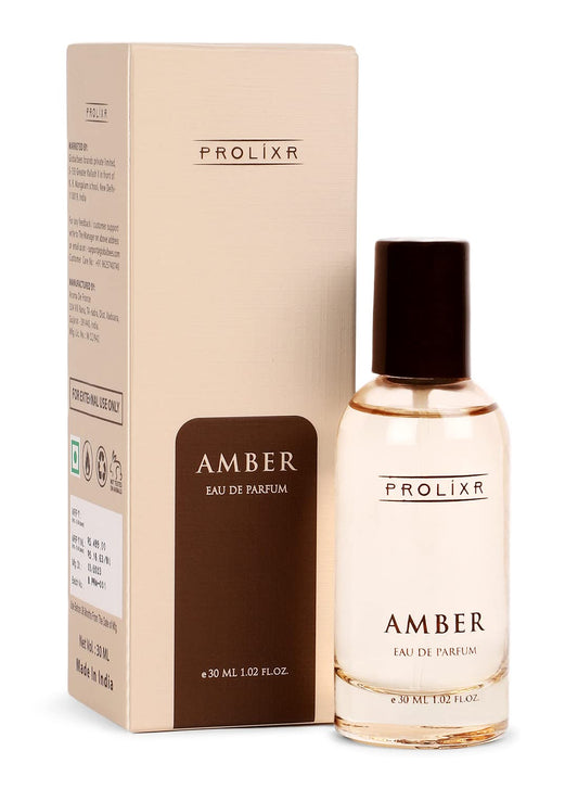 Prolixr Amber Eau De Parfum EDP Bottle 30ml  Long Lasting Perfume For Women  Premium Luxury Women Perfume  Notes of White Oak - Sandalwood - Mini Perfume