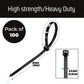 Kuber Industries 250 MM Self Locking Cable TiesHeavy Duty Nylon Zip TiesPack of 100 Black