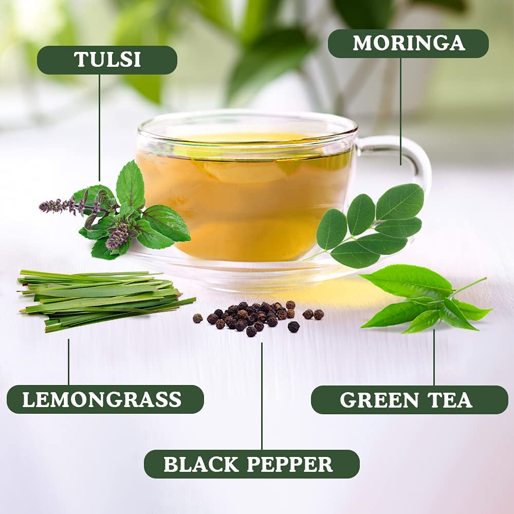 Moringa Tulsi Green Tea - 50 Tea Bags
