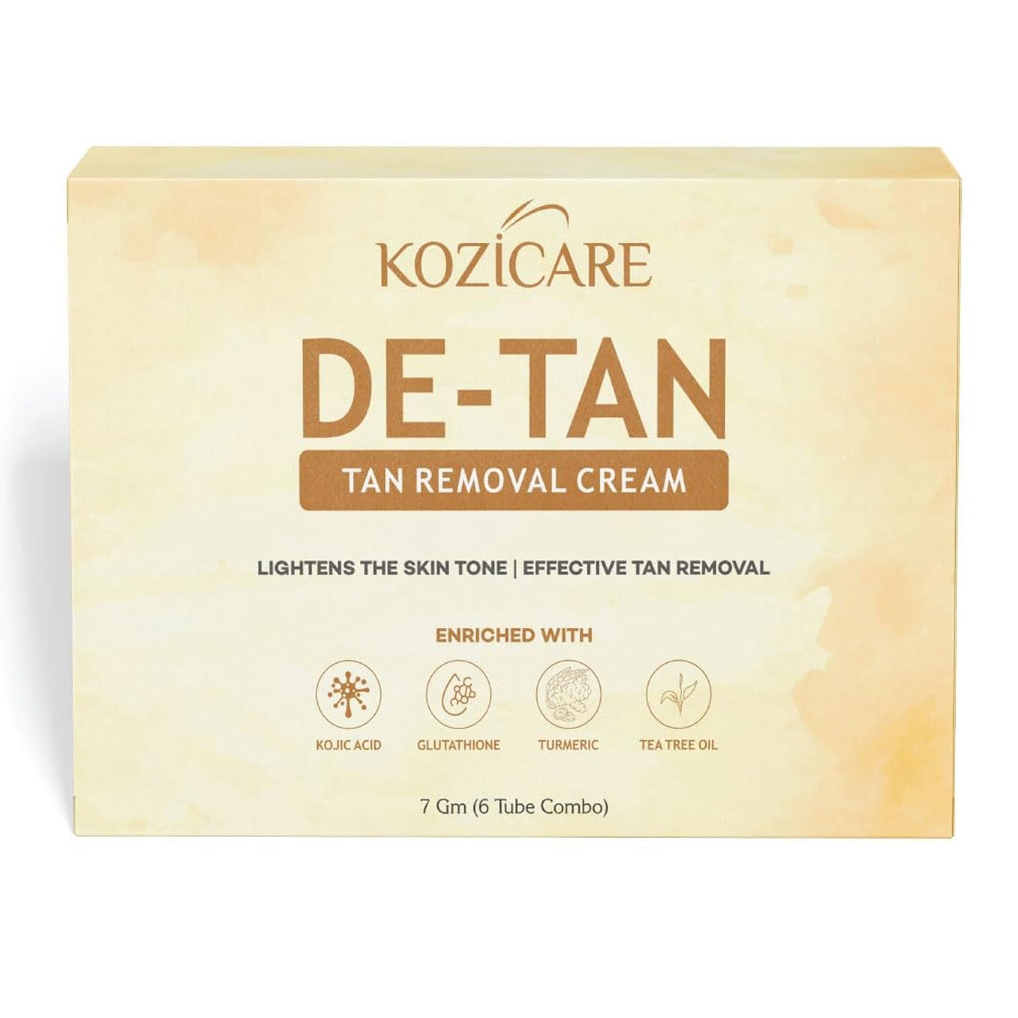 Kozicare Kojic Acid Cream  Tan Removal Cream  Detan Cream  Face Cream for Women  Men  Glutathione Cream  Day Cream for Women Daily Use - 6 Tube Pack 7 Gm Each