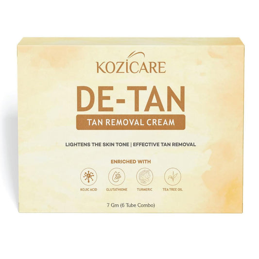 Kozicare Kojic Acid Cream  Tan Removal Cream  Detan Cream  Face Cream for Women  Men  Glutathione Cream  Day Cream for Women Daily Use - 6 Tube Pack 7 Gm Each