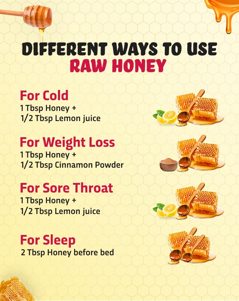 Raw Honey 350gm - Unheated And Unprocessed