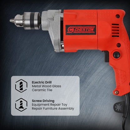 Cheston 10mm Powerful Drill Machine for Wall Metal Wood Drilling