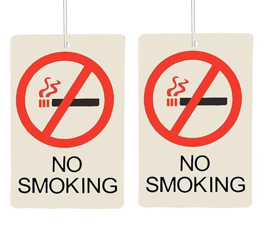 HOMEGINI No Smoking Sign Style Air Freshener Hanging Perfume for Car Pack of 2