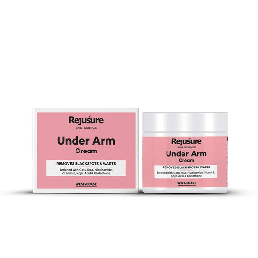 Rejusure Under Arm Cream - Brightens  Pores  Dark Spots  Warts  Underarm Care - 50 gm