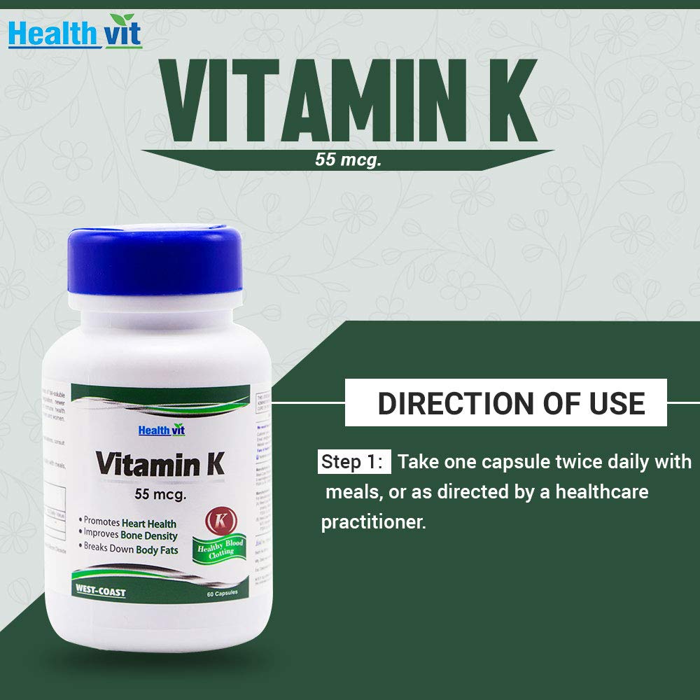 HealthVit Vitamin K 55 mcg  60 Capsules