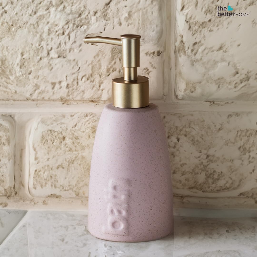 The Better Home Ceramic Soap Dispenser 320ML 3Pcs Soap Dispenser for Bathroom  Soap Dispenser Set  Soap Dispenser for Kitchen  Hand Soap Dispenser  Soap Dispenser for Wash Basin