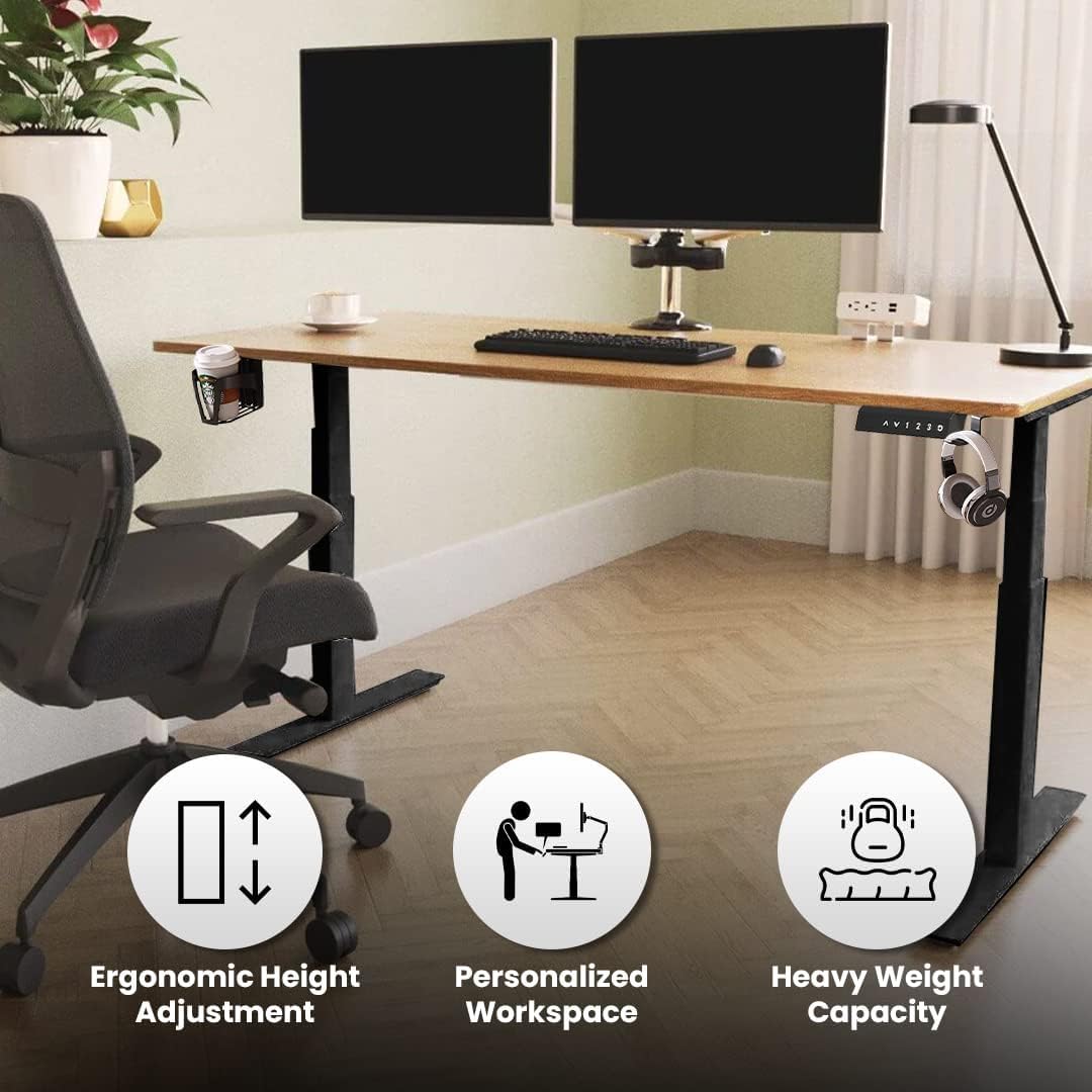 The Better Home Electric Standing Desk: Adjustable Height, Ergonomic Design, Smart Controls, Sturdy, Cable Management.