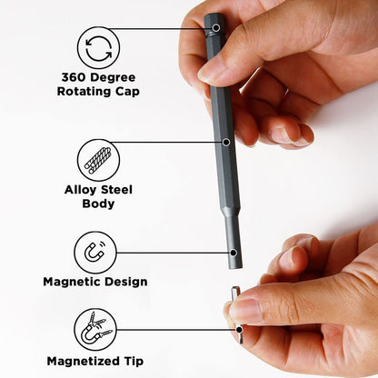 Cheston 24-in-1 Precision Screwdriver Set: Magnetic, Compact Kit for Electronics, Laptops, Phones, PCs, Glasses, Household Repair.