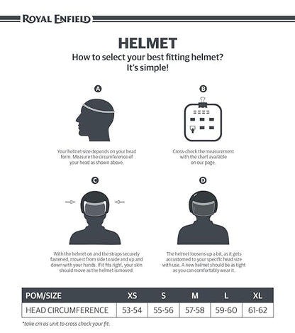 Royal Enfield Full Face Helmet with Clear Visor Gloss Off