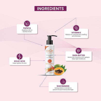 Kozicare Papaya LighteningBrightening Body Lotion with Papaya Kojic Acid Vitamin E Shea Butter Niacinamide Deeply Hydrates and Brightens Skin For All Skin Types  200ml