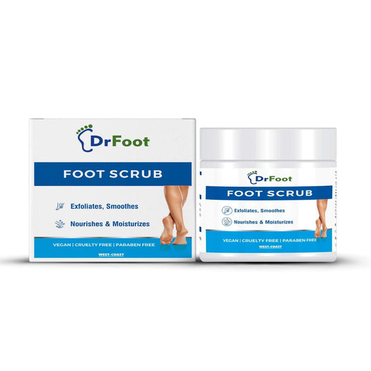 Dr Foot Foot Scrub with Tea Tree Sweet Almond Oil  Exfoliator Dry Skin Remover Softens for Thick Cracked Dry Heel Feet  Paraben Free  100gm