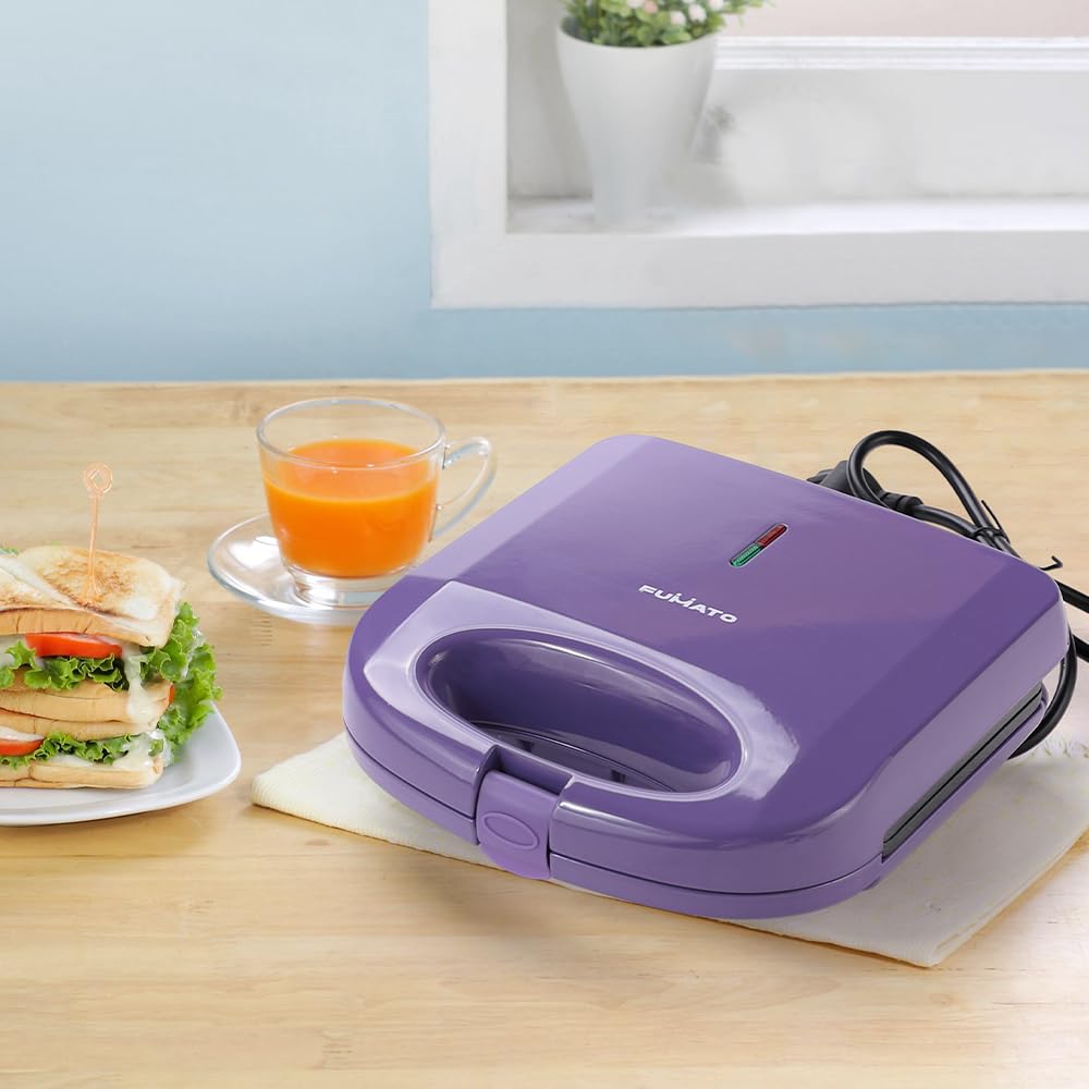 The Better Home FUMATO Sandwich Maker & Egg Boiler, Housewarming/Wedding Gift, 1-Year Warranty, Purple