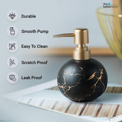 The Better Home Ceramic Soap Dispenser 300ML, 6Pcs Set for Bathroom, Kitchen, Hand Soap, Wash Basin.