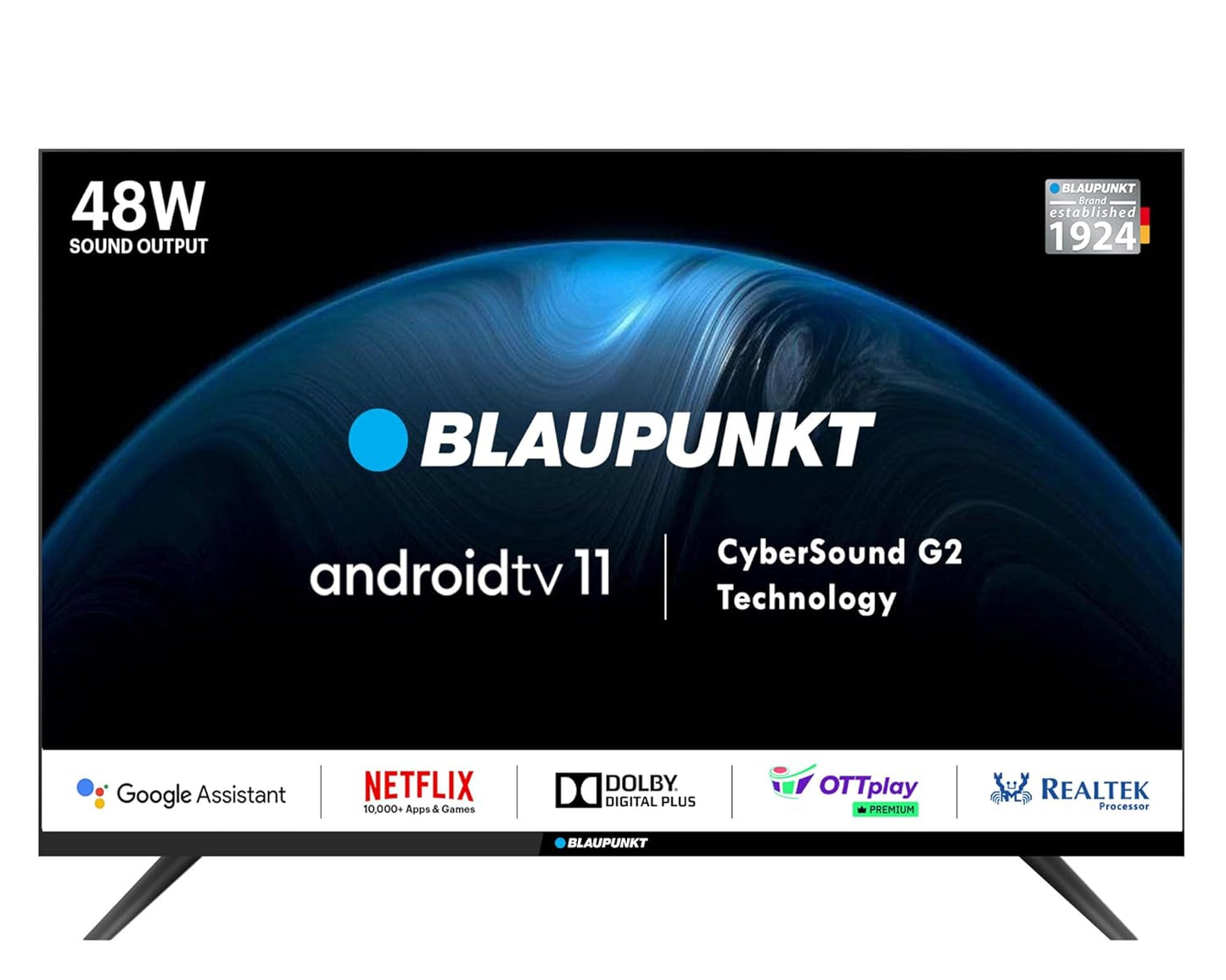 Blaupunkt 101 cm 40 inches Cyber Sound G2 Series Full HD LED Google TV 40CSG7112 Black