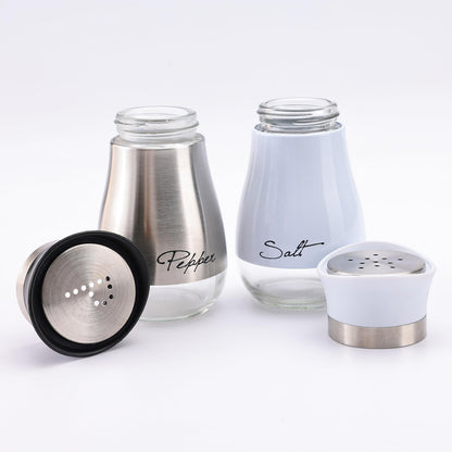 The Better Home Glass Salt & Pepper Shakers Set, Moisture-Proof, Perfect Pour Holes for Kitchen, Dining Table, Restaurant, Pack of 1.