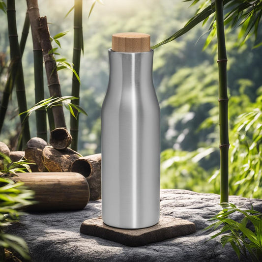 The Better Home 500ml Insulated Stainless Steel Water Bottle, BPA-Free, Hot for 18hrs, Cold for 24hrs, Rust-Free, Leak-Proof, Bamboo Lid.