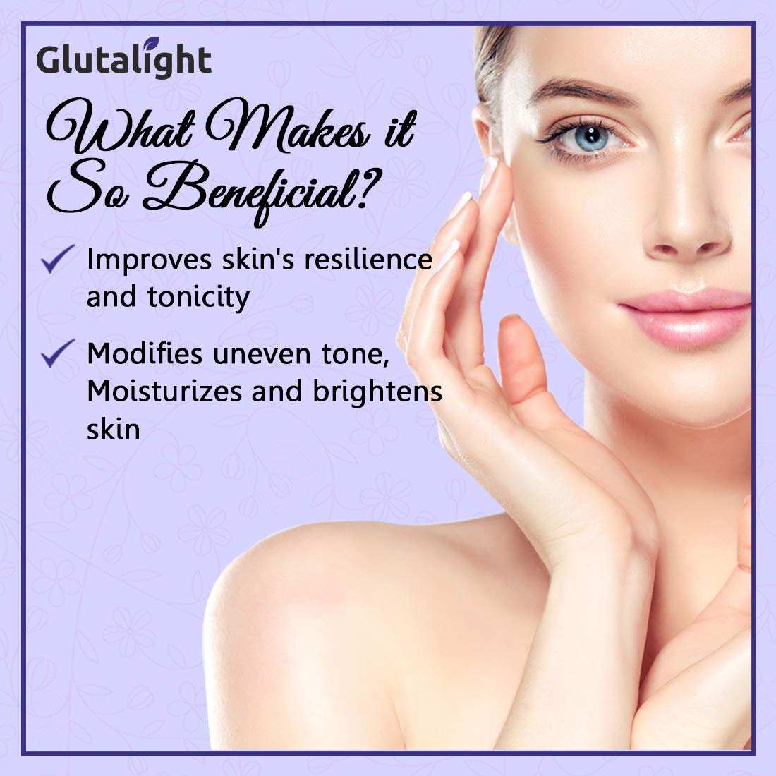 Glutalight Neck Firming Cream: Glutathione, Vitamin C, Vitamin E, Niacinamide, Kojic Acid. Evens and brightens skin tone - 50gm.