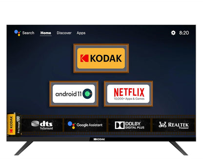 Kodak 80 cm 32 inches 9XPRO Series HD Ready Certified Android LED TV 329X5051 Black