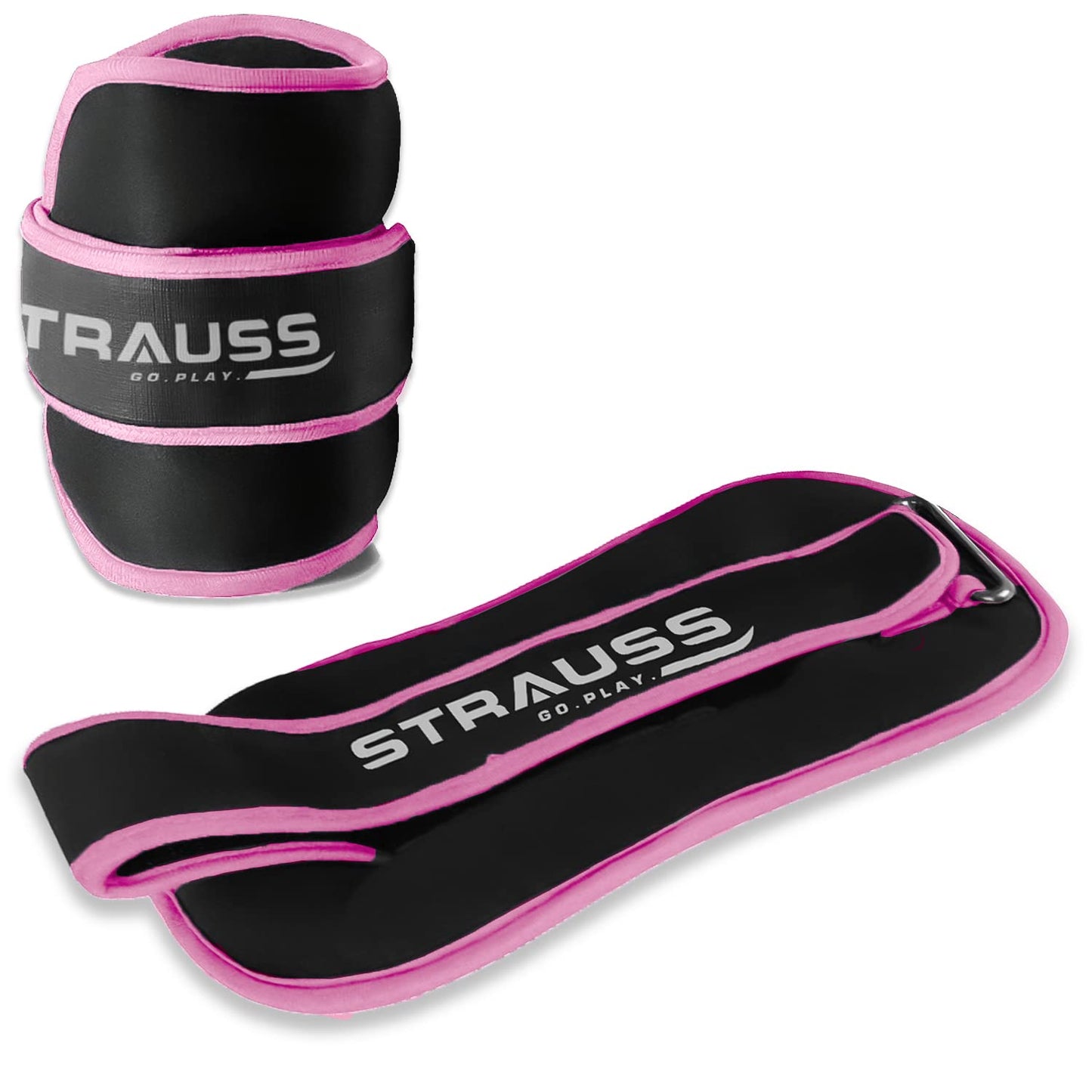 Strauss Round Shape Ankle Weight 1.5 Kg Each Pair Pink