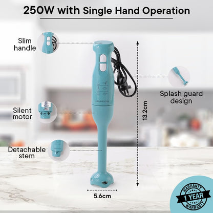 The Better Home FUMATO Anniversary Wedding Gifts - Non Stick Sandwich Maker, Portable Electric Hand Blender, 1 Year Warranty, Misty Blue